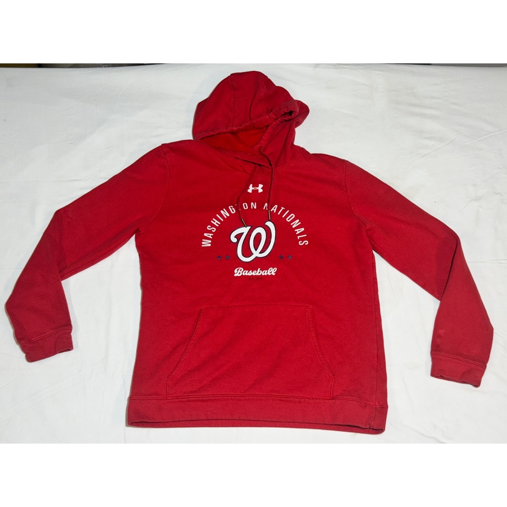 Under Armour Washington Nationals MLB Baseball Hoodie Red ColdGear Men's Medium - Picture 1 of 6